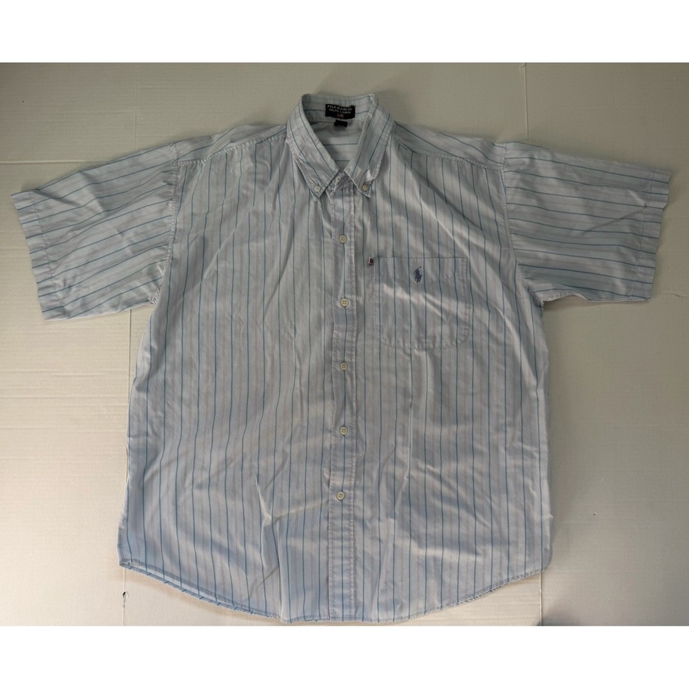 Polo Jeans Co Polo Ralph Lauren Y2K Button Down Shirt Men's Large Pony Flag
